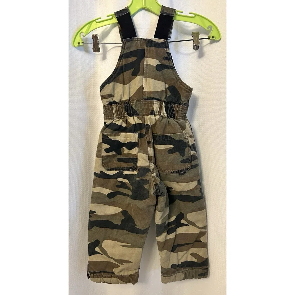 Walls Camo Bib Overalls Kids Toughwear Youth Sz XS Insulated